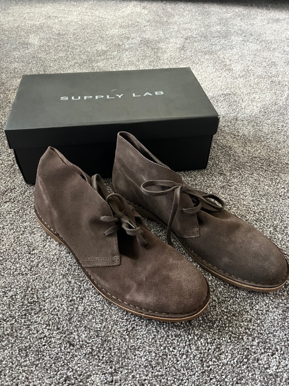 Supply Lab Men’s Brown Suede Chukka Boots